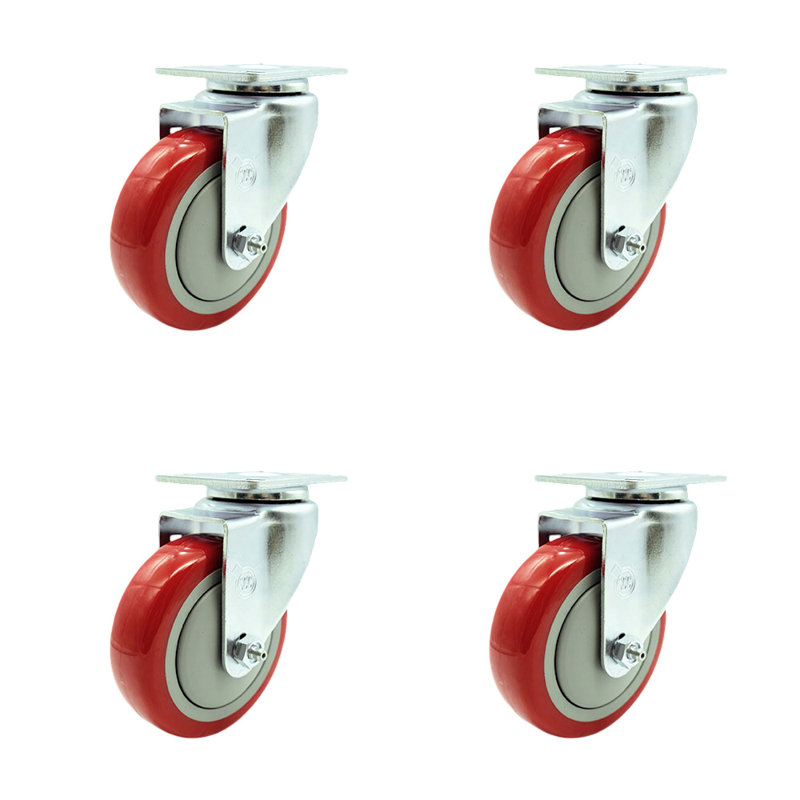 Polyurethane Caster, Red