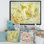 Fleur jaune, art grunge - peinture sur toile