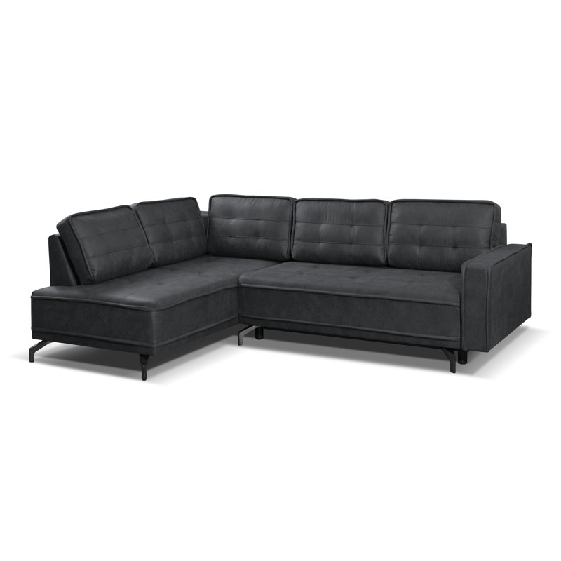 Coppell 4 Seater Sofa Bed, Left Hand Facing, Dark Grey
