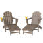 Élégant fauteuil d'extérieur pliant, ensemble de 2 chaises Adirondack, fauteuil d'extérieur