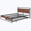 Structure de lit plateforme moderne en métal avec lit Modern Design-89150982-89150983