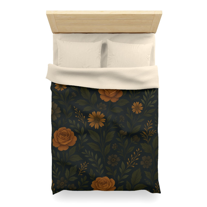 Microfiber Duvet Cover Boho Style, Design 57, Cream, Twin XL Duvet Cover