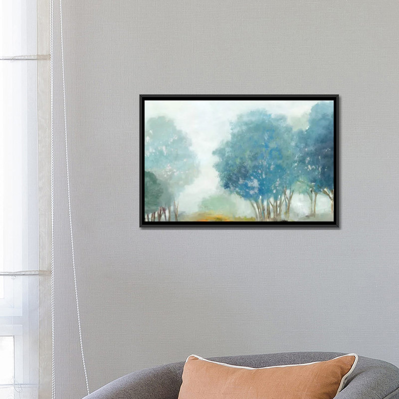 «Blueberry Hill», reproduction sur toile, H 40 po x l 60 po x P 1,5 po, Toile avec cadre noir, Pas de tapis