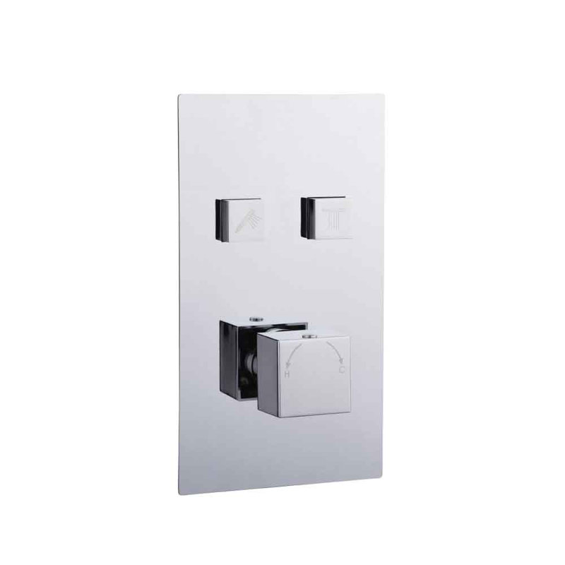 Corra Double Concealed Valve Thermostatic Diverter Shower Valve