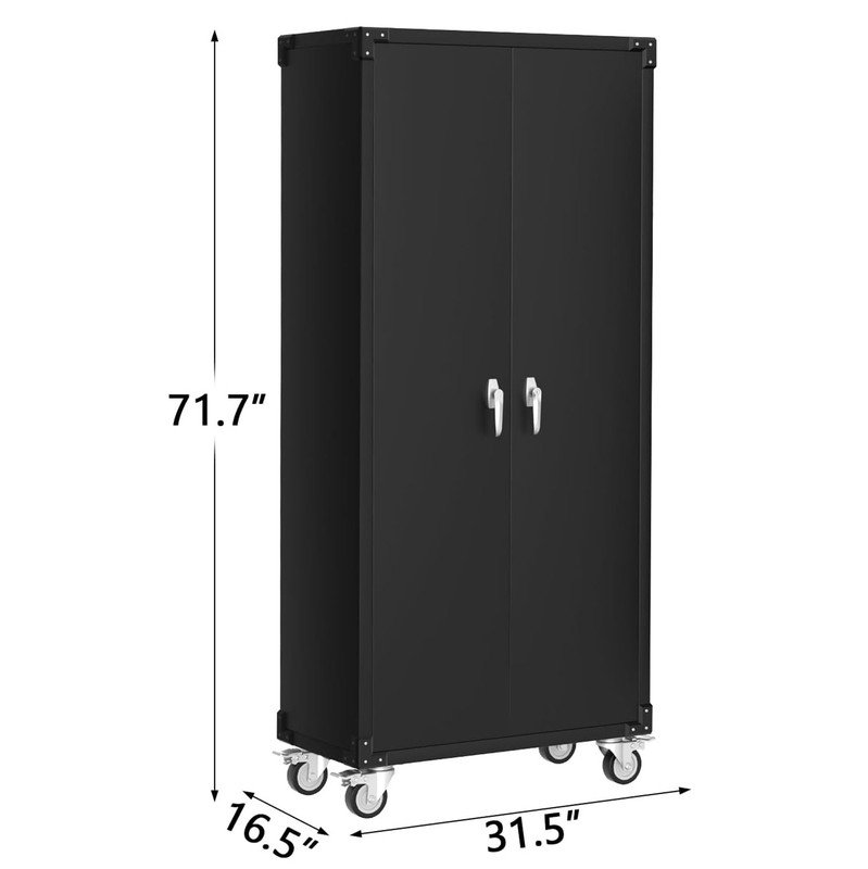 Steel Single Storage Cabinet ( 182cm H x 80cm W x 41.91cm D)