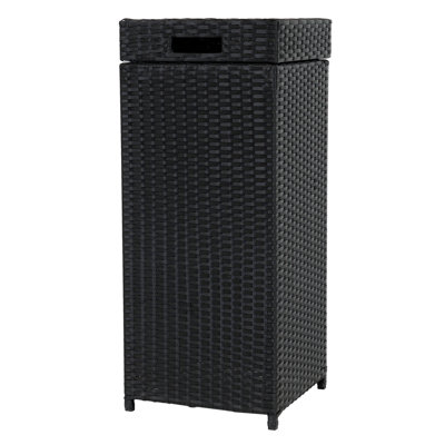 Poubelles extérieures en osier - ensemble de 2 - 26 gallons et 15 gallons