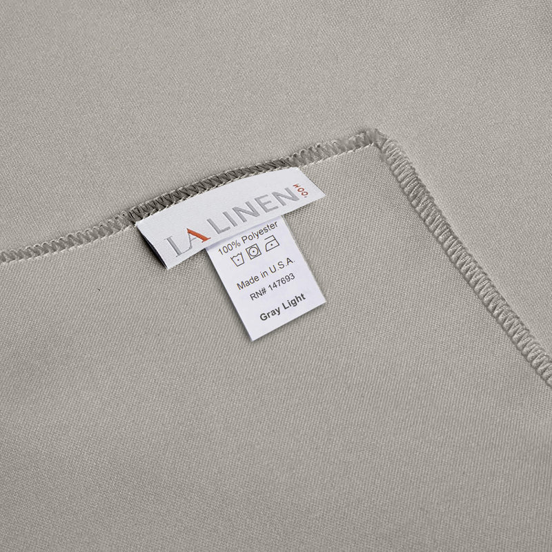 Wayfair Basics® Fisher Solid Colour Square Tablecloth, Light grey, 52" Square