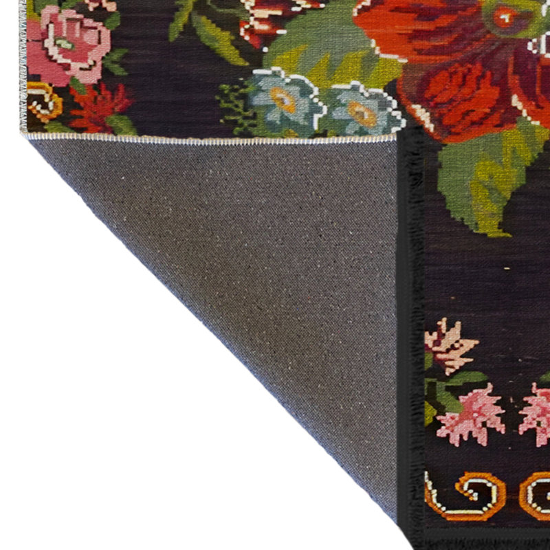 Elexander Performance Washable Floral Indoor / Outdoor Rug, Rectangle 2'7" x 4'11"