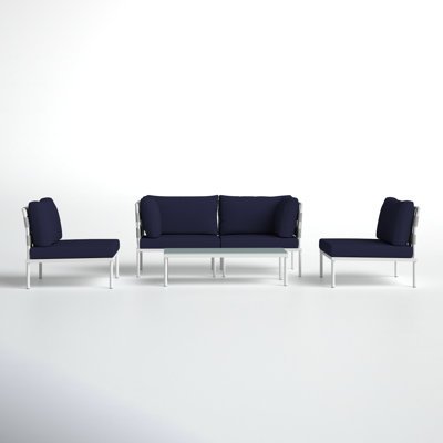 Carmine 5-piece Outdoor Patio Aluminum Sectional Sofa Set
