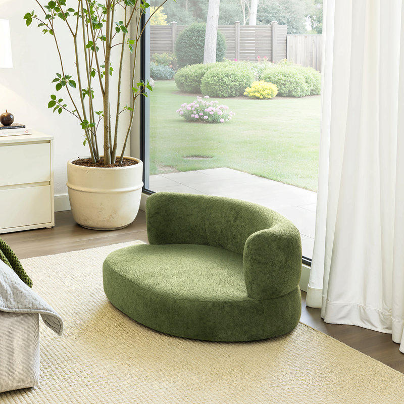 Canapé-lit courbé pour chien 36 po, Vert