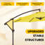 Beeram 120'' Round Cantilever Umbrella with Counterweight-650216895