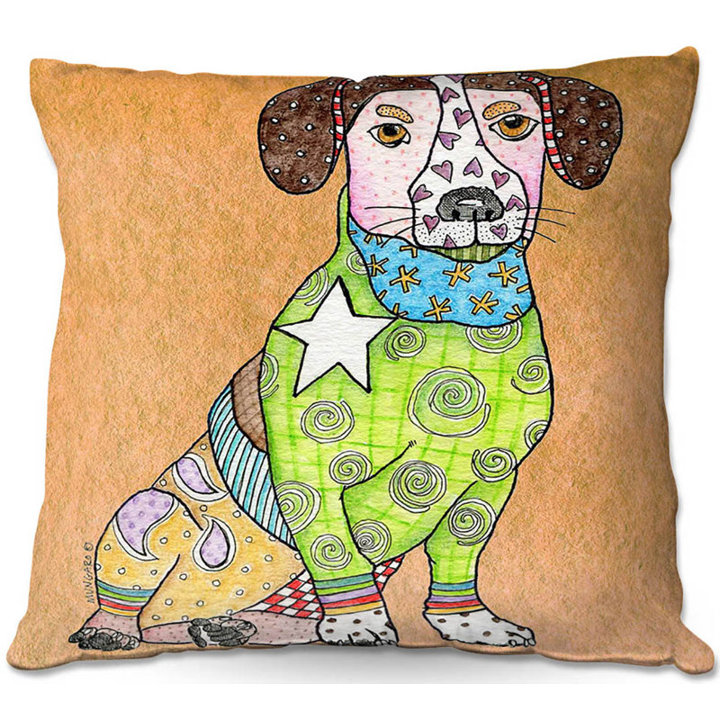  Coussin Couch Russell, 20 po x 20 po, Brun clair