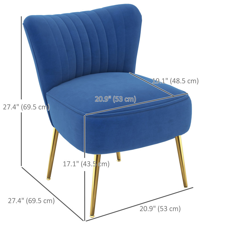Largeur de 20,9 po Jerdine, 100 % polyester bleu