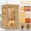 Sauna à infrarouges lointains, saunas d'intérieur en bois de pruche à faible intensité d'eau 1000w