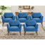 Fauteuil d'appoint rembourré de 32,2 po de largeur en bois massif scandinave-124928700