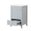Meuble-lavabo de 20 po avec lavabo, armoire de salle de bain avec porte à fermeture douce, support de rangement et tiroir