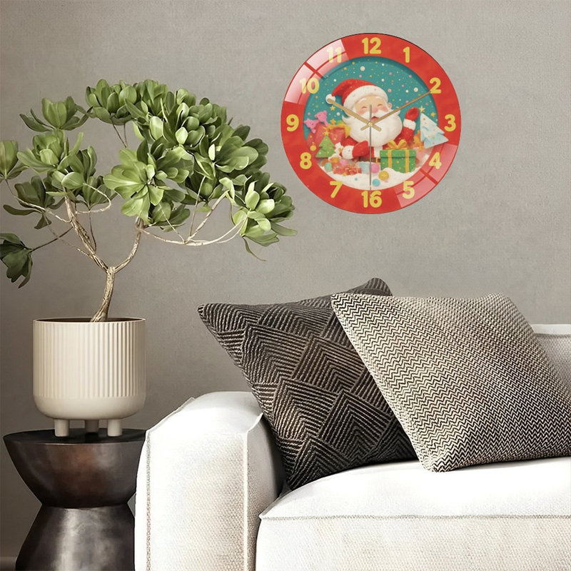 Horloge murale de Noël 12 po