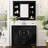 Bathroom Storage Vanity Sink, Black Mirror Cabinet Design, 2 Doors And Drawers, Decorative Stylish Vanity, & Elegant Fixture-1713995823