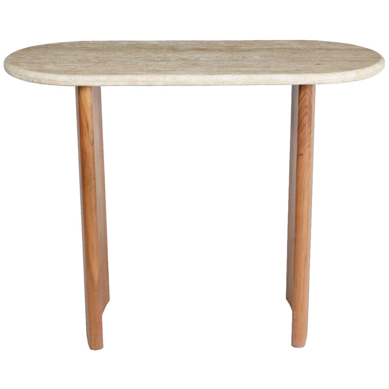 Catalena 39'' Stone Top Console Table
