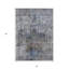 Tapis extérieur lavable floral bleu et gris 3 pi x 5 pi