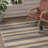 Chiginagak Hand Woven Cotton Striped Rug-16765843