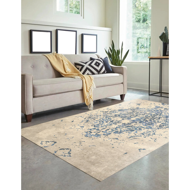 Lecuyer Blue Machine Made Area Rug, Rectangle 5'11" x 8'10"