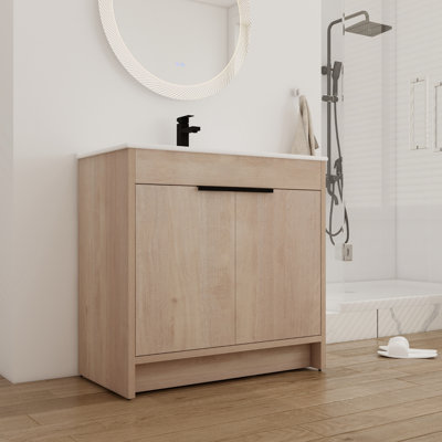 Parkstone 36'' Single Bathroom Vanity with Ceramic Top