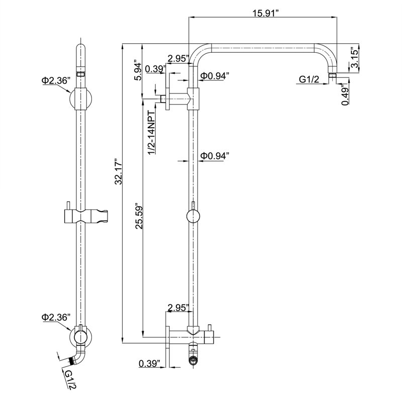Dual Function Complete Shower System