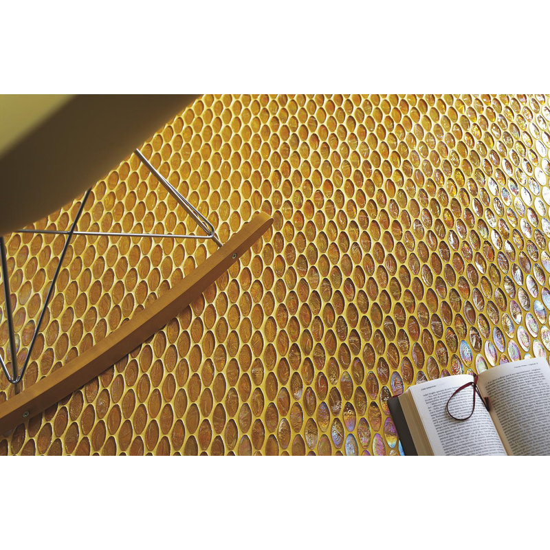 Hemp 7/8" x 7/8" Domes Glass Mosaic