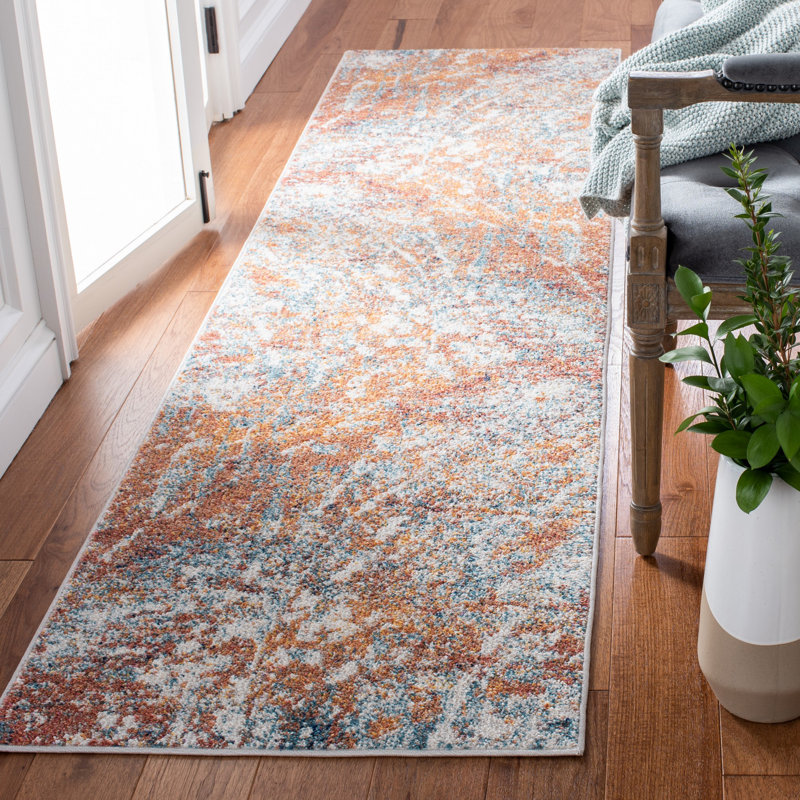 Tapis abstrait Crystal Performance, Tapis de couloir 2 pi 2 po x 9 pi