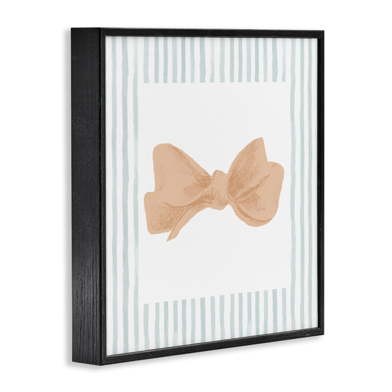 Estampe pastel à bordure rayée, estampe numérique, design par Patricia Pinto, H 17 po x l 17 po, Giclée encadrée noir minuit