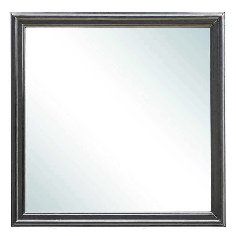 Miroir moderne, miroir avec cadre noir métallique