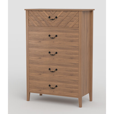 5 Dresser for Bedroom, 45.2" Tall Dresser, Vertical Drawer with Storage Freestanding, Wooden Closet Storage Chest for Bedroom