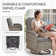 Keywest 2 - Person Outdoor Seating Group PE Wicker Swivel Glider With Ottomans With Cushions With Side Table