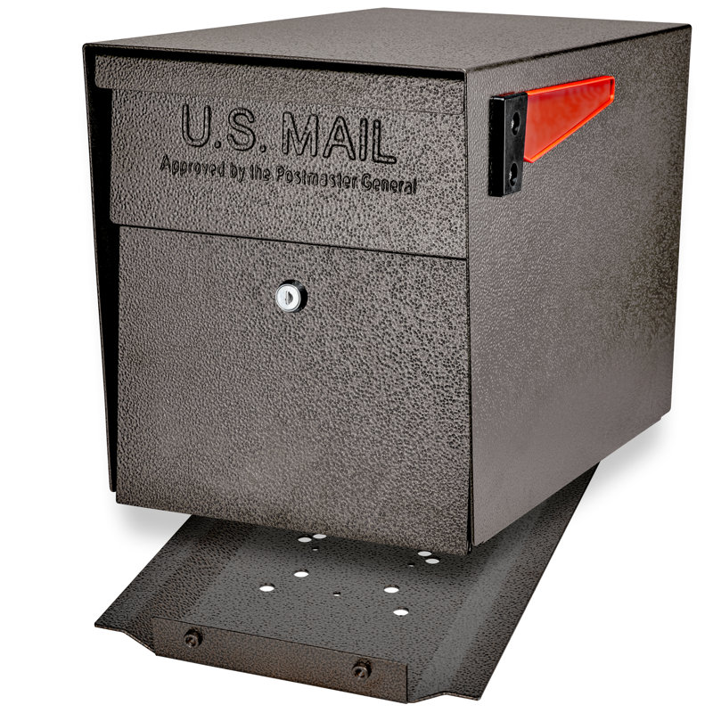 Locking Post Mounted Mailbox, Bronze