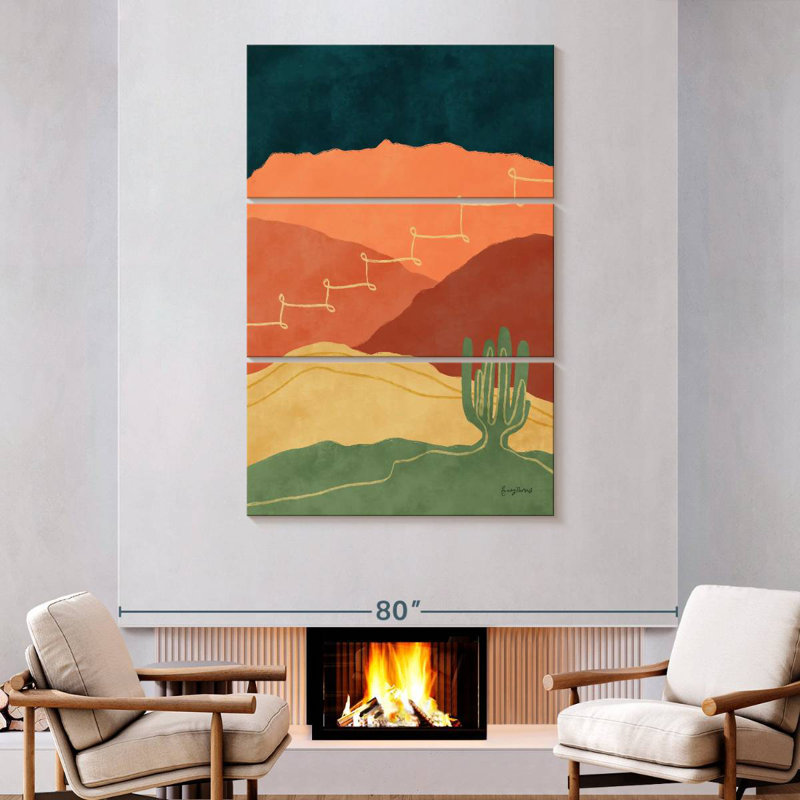 Mountainous II, H 74 po x l 48 po