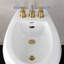 Robinet de bidet à trois poignées en laiton Kingston avec poignée moletée et robinet escamotable en laiton Kingston-120824562