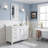Queen 48" Sink Carrara Engineered Marble Countertop Bath Vanity with Mirror-1507746263