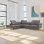 Canapé modulaire en cuir gris foncé