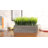 9.84'' Faux Grass in Solid Wood Planter-1729958227