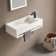 32 in. Wall-Mount Solid Surface Bathroom Sink with Built-in Towel Bar