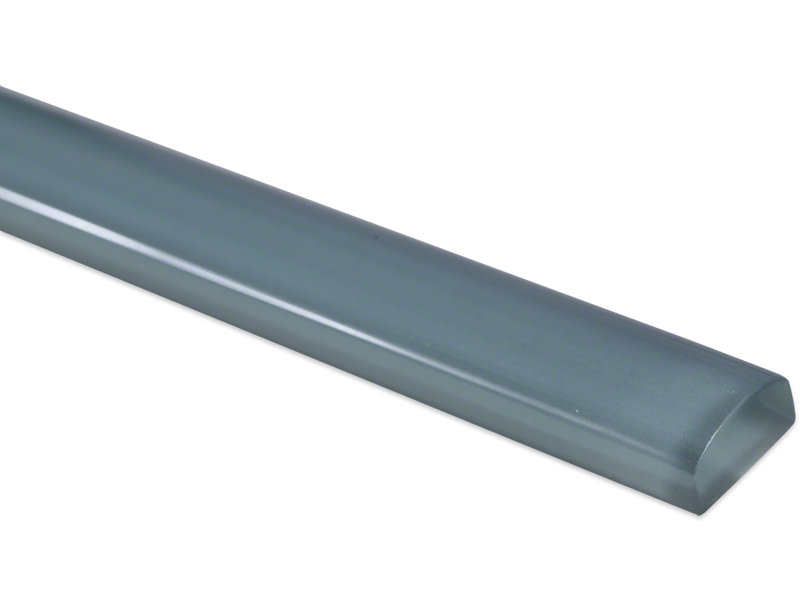 Light Blue Gray Glass Round Tile Trim for Walls and Accents
