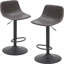 Ensemble de 2 tabourets de bar réglables, tabourets de bar pivotants de style Mid-Century, tabourets de bar industriels avec dossier et chaises de bar à hauteur de comptoir-1851404190