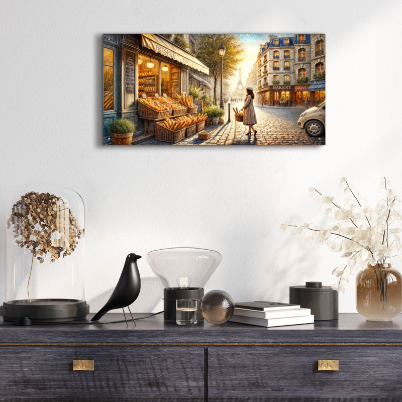  «Morning In Paris» par Rey Klimt, art mural en verre acrylique, 48 po x 24 po