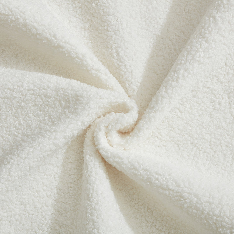 fauteuil demi-tonneau pivotant surdimensionné de 43,3 po Accent Chair, Boucle blanc