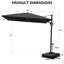 127'' Rectangular Cantilever Umbrella, Counter Weights Included-788433444