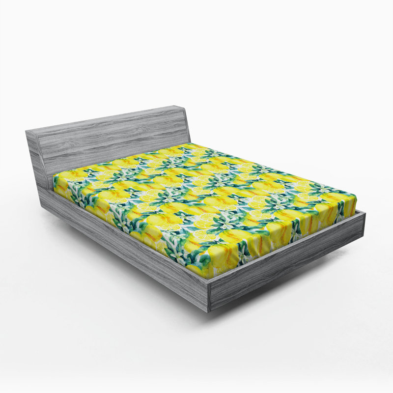Microfiber Floral Fitted Sheet, Full Fitted Sheet