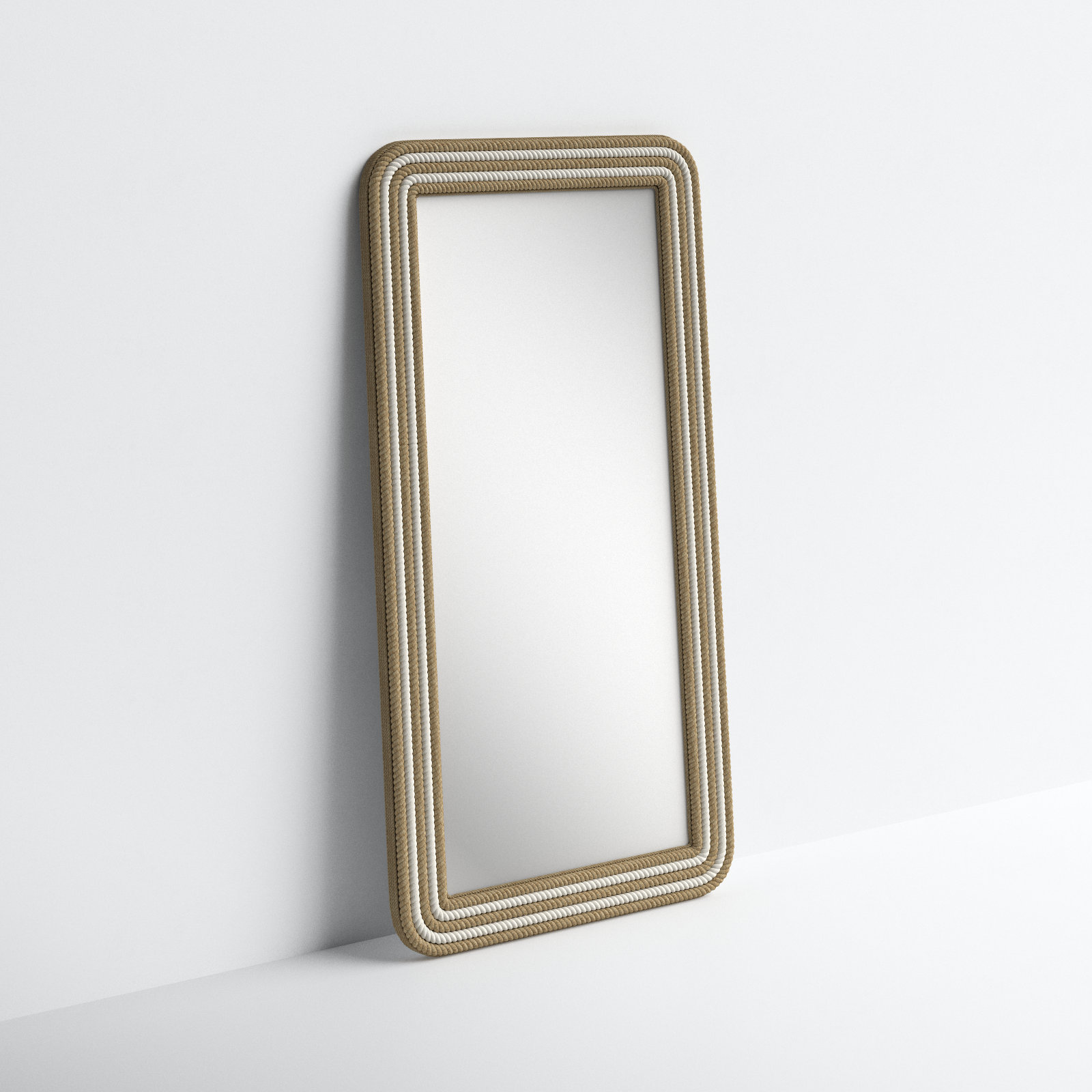 Doria Rope Rectangle Floor Mirror