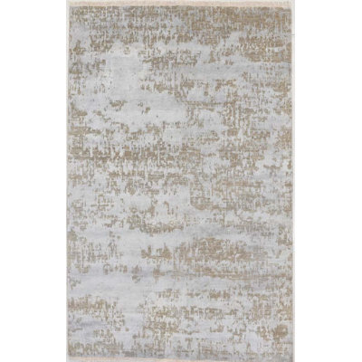 Contemporary One-of-a-Kind Rectangle 5 X 8 Hand Knotted Area Rug