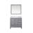 Jacques 36 in. W x 22 in. D Left Offset Bath Vanity, Carrara Marble Top, and 34 in. Mirror-870844862